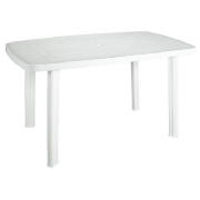 Plastic Rectangular Table, White