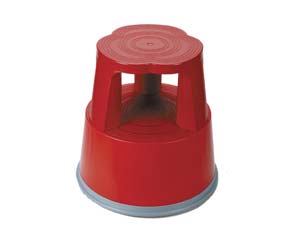 Plastic step stool red