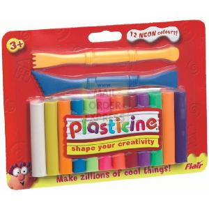 Plasticine 12 Neon with Tools