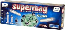 Plastwood Supermag Magnetic Glow Toy - 24 Piece Set