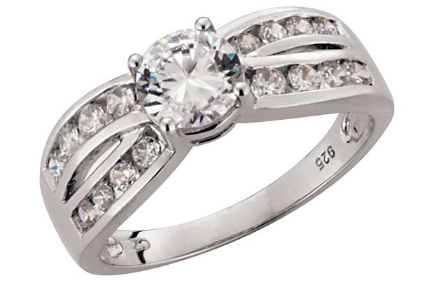 Platinum Couture Platinum Plated Sterling Silver 1.33ct Look