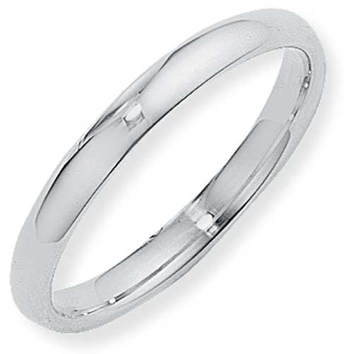  3mm Court Shaped Band Ring Wedding Ring In Platinum