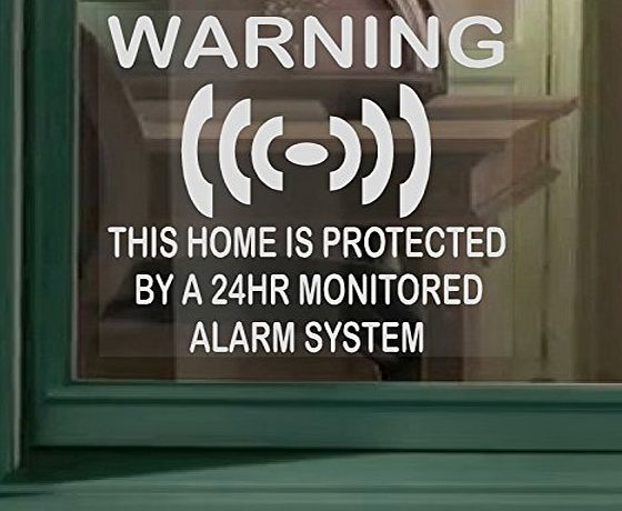 Home Protected - Monitored Alarm System Stickers for Windows - 24hr Security Warning Signs for House, Flat, Business, Property-Self Adhesive Vinyl Sign