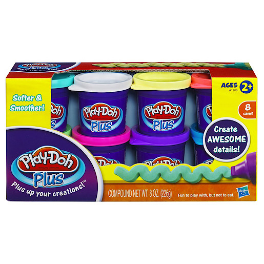 Play-Doh Plus - 8 cans of Assorted Colours