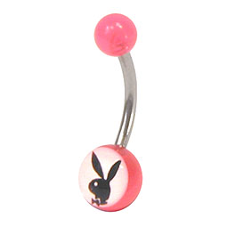 Playboy Bunny Head Navel Ring
