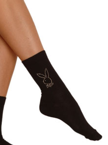 Playboy Diamante Bunny Socks