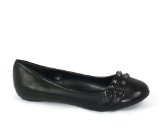 Playboy Garage Shoes - Fonzie - Womens Flat Shoe - Black Size 4 UK