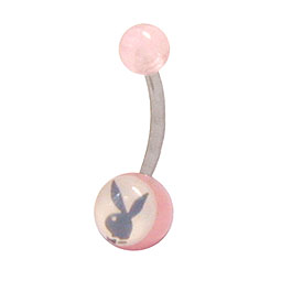 Playboy Glow in the Dark Belly button Ring