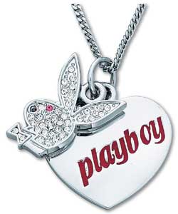 Playboy Heart and Bunny Pendant