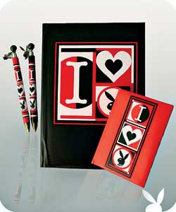 Playboy I Heart Stationery Set