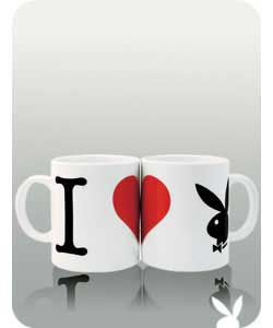 playboy I Heart Twin Mug Set