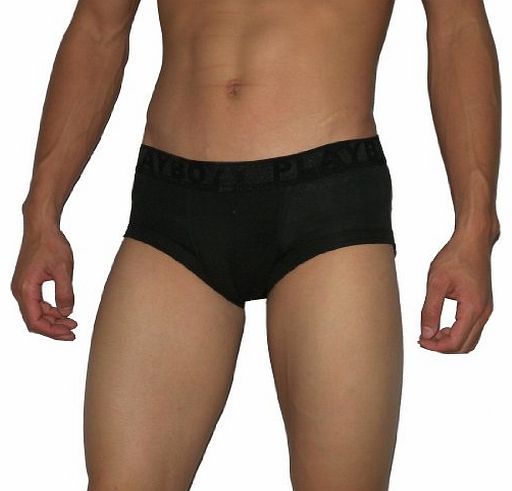 Playboy Mens Athletic Boxer Shorts / Trunks / Underwear Briefs Medium Black