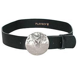 Playboy Metal Shield Leather Belt