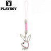 Playboy Mobile Phone Charm - Pink Stones Bunny