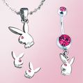 PLAYBOY pendant and earring set in cosmetic box