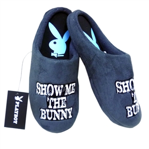 Playboy Show Me The Bunny Mens Mule Slippers