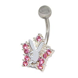 Playboy Star Bunny Belly button Ring