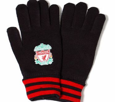  Liverpool FC Knitted Gloves Black/Red