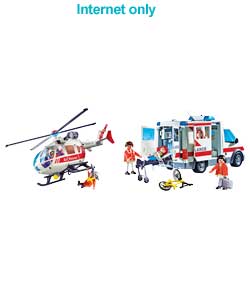 playmobil Ambulance and Medical Copter Bundle Deal
