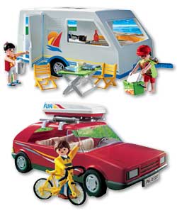Playmobil Caravan comes complete with detachable roof for easy play 