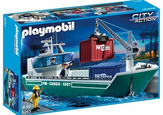 Playmobil Cargo Ship with Loading Crane
