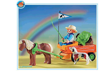 playmobil Child and Wagon 3118