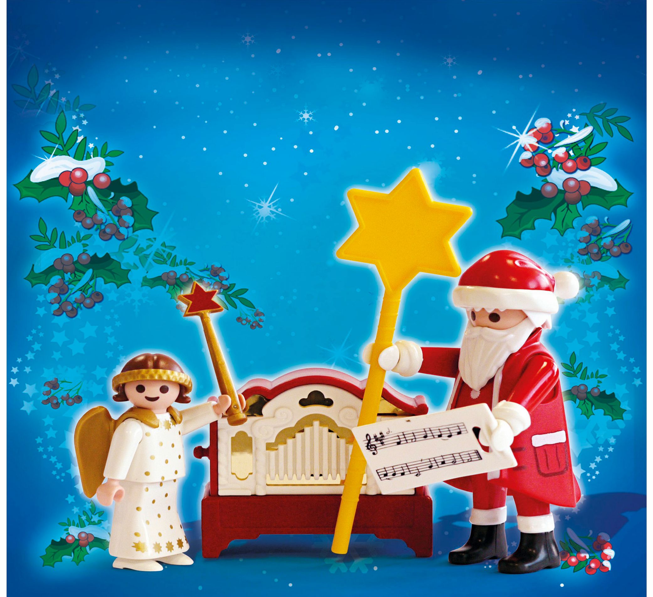 PLAYMOBIL Father Christmas, Angel And Hand Organ