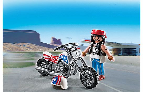 Playmobil Figures Playmobil Biker With Motorcycle Gift Egg - 5280