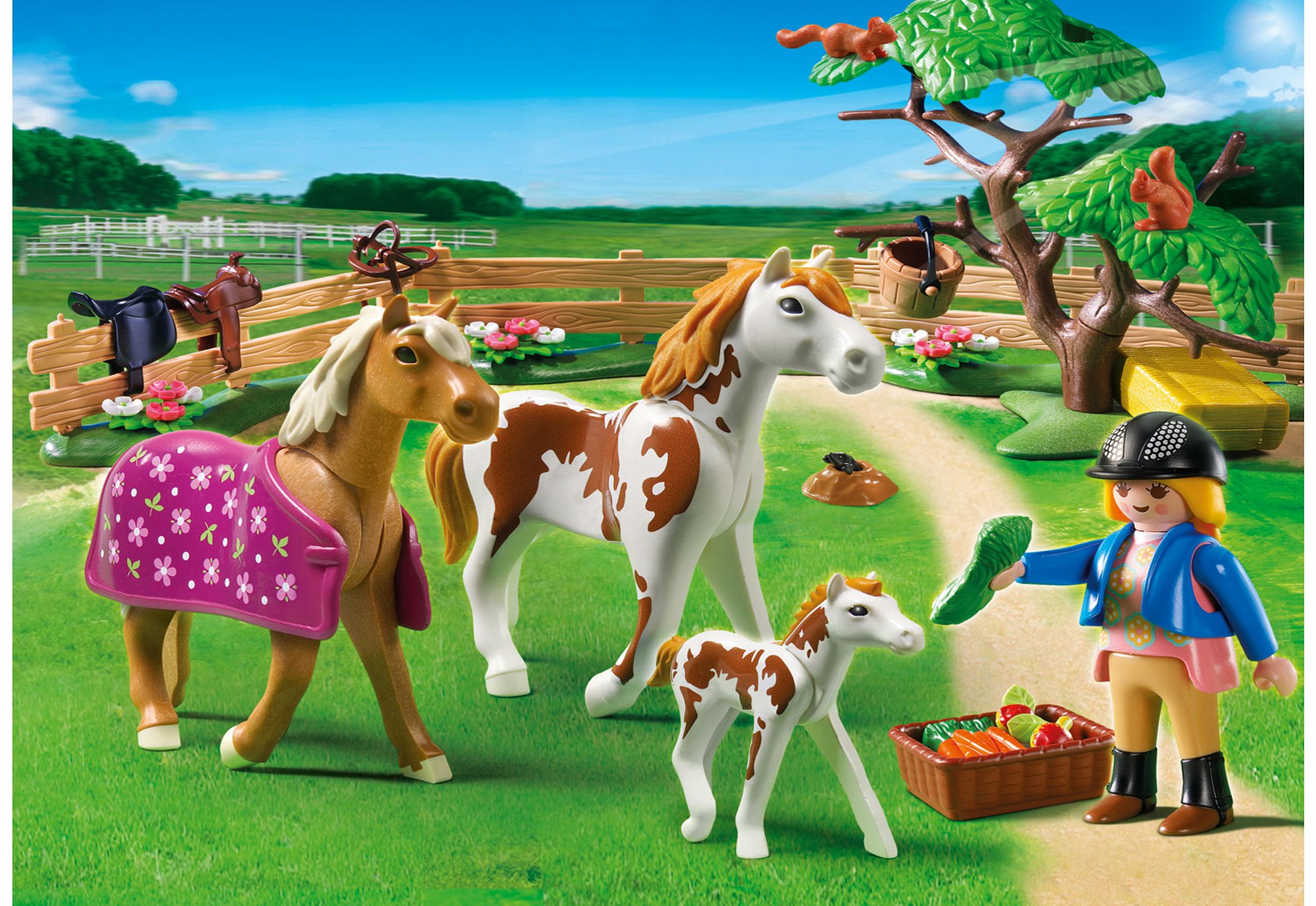 PLAYMOBIL Paddock With Horses and Pony 5227