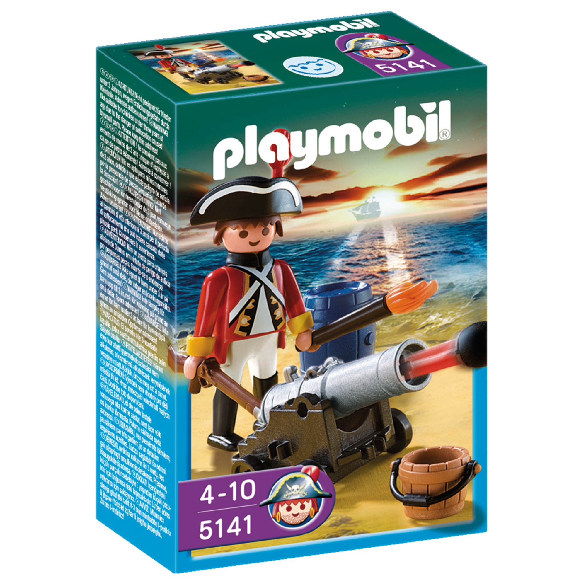 PLAYMOBIL Redcoat Guard With Cannon 5141