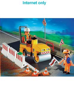 playmobil Road Roller with Asphalt