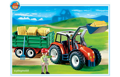 playmobil Tractor with Hay Trailer 4496