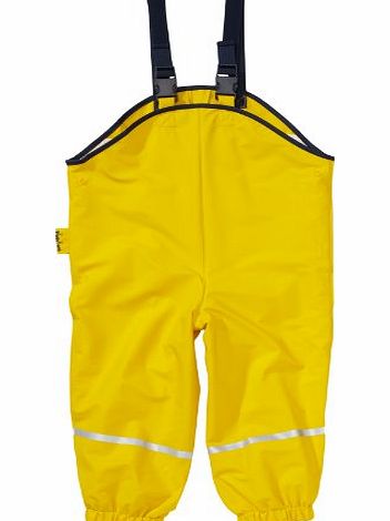Playshoes Rain Dungarees Textile Lining Easy Fit Boys Trousers Yellow 3-4 Years