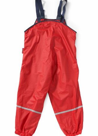Playshoes Rain Dungarees with 3 Colours Easy Fit Boys Trousers Red 3-4 Years(104cm)