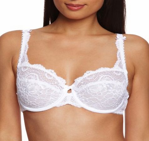 Playtex Flower Lace Balcony Womens Bra White 38D