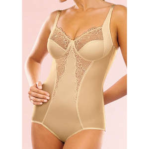 Microfibre and Lace Panty Corselet