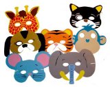 Playwrite 8 x Assorted Foam Animals Masks - Great for Party Bags