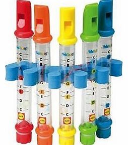 Playwrite Childrens Bath Time Fun Set Of 5 Coloured Musical Water Flutes Toddler Toys
