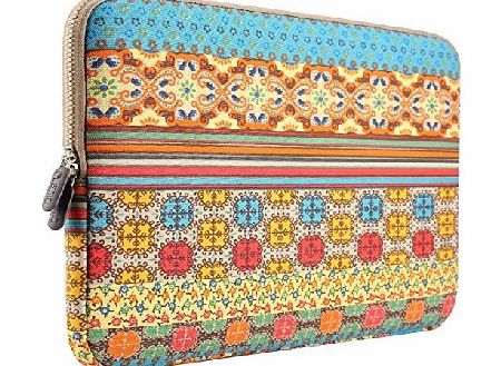 Plemo  Bohemian Style Canvas Fabric 11-11.6 Inch Netbook / Laptop / Notebook Computer / MacBook Air Sleeve Case Bag Cover, Mystic Forest