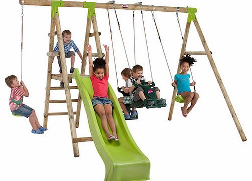 Muriqui Wooden Pole Swing Set