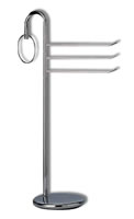 Plumbworld Berkeley Swivel Arm Towel Stand and Towel Ring