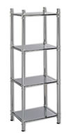 Plumbworld Chrome Bathroom Shelf Unit