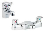 Plumbworld Como Bathroom Tap Pack 1 - Basin Mixer and Bath Filler