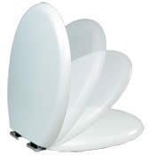 Plumbworld Curve Anti-Bacterial Thermoset Soft Close White Toilet Seat