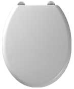 Curve Anti-Bacterial Thermoset White Toilet Seat
