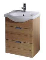 Plumbworld h3o 500mm Wall Hung Unit Base Only Oak