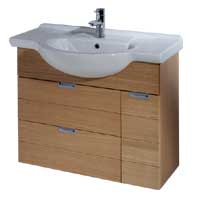 Plumbworld h3o 800mm Wall Hung Unit Base Only Oak