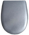 Metallic Silver Toilet Seat