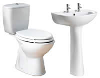 Plumbworld Sorrento 4 Piece 2 Taphole Bathroom Suite