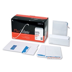 Plus Fabric Press Seal Pocket White Envelopes C5